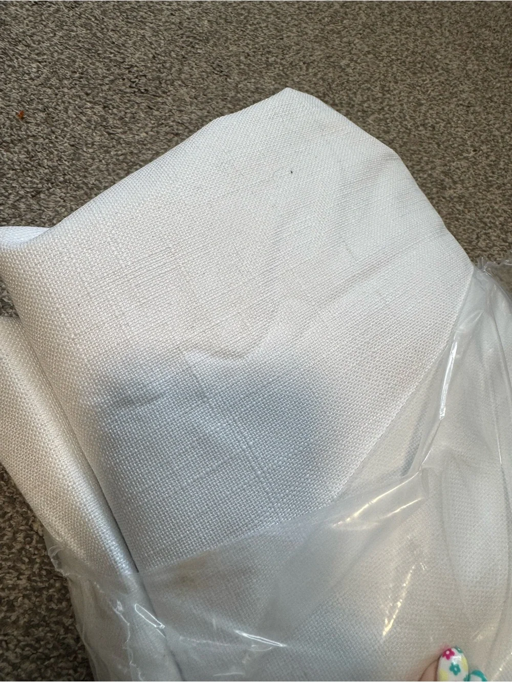Nicetown White Privacy Curtain Panel - Light Textured Throw Blanket Style
